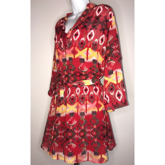 MYMICHELLE Large Red & Yellow Dress - Picture 3 of 8